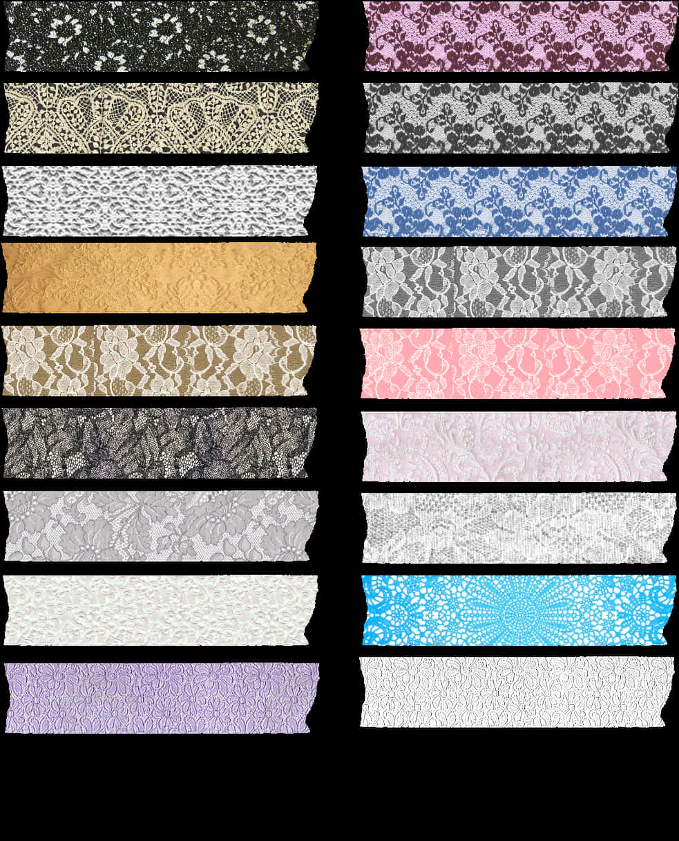 Lace Washi Tape Collection PNG Image