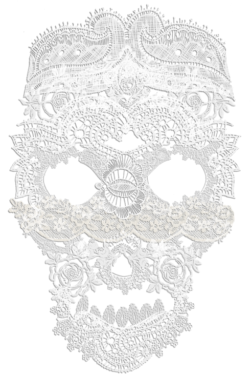 Lacework Skull Art PNG Image