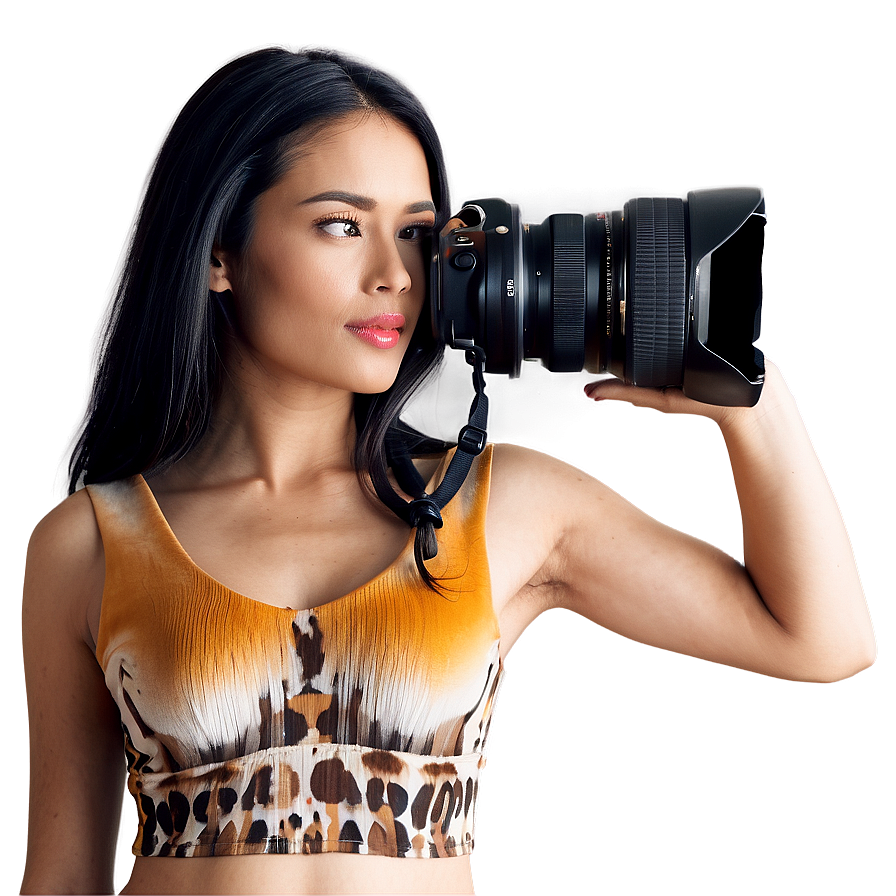 Lady With Camera Png Mpg62 PNG Image