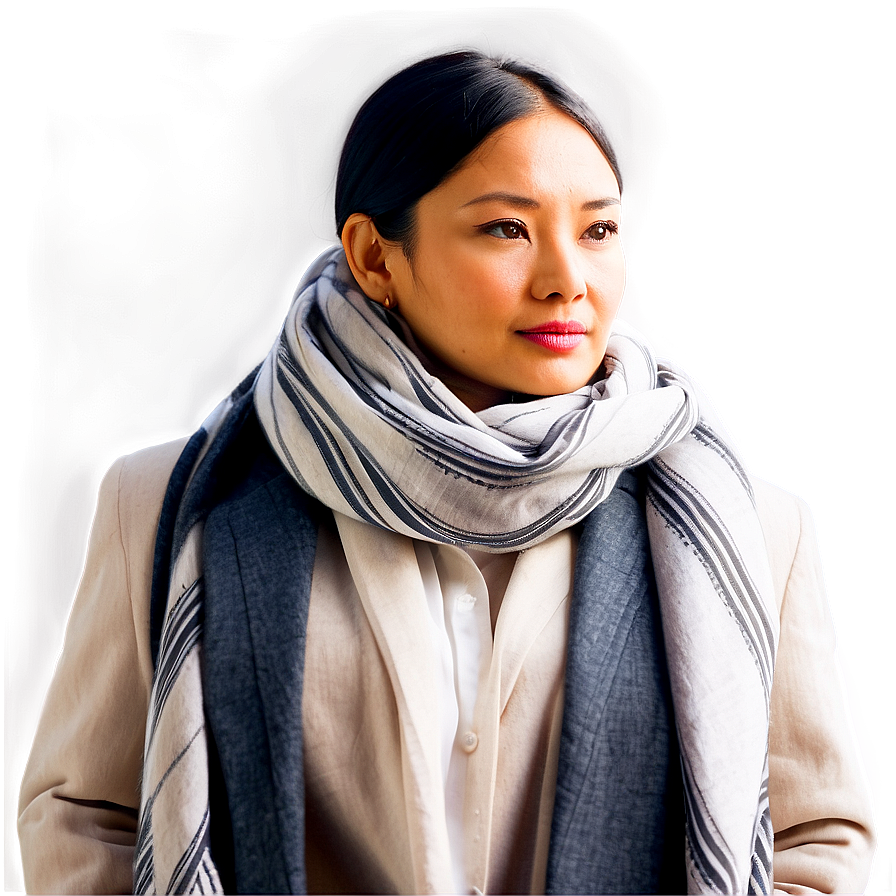 Lady With Scarf Png 06112024 PNG Image