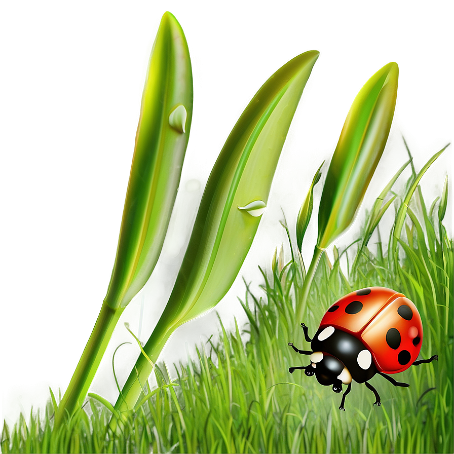 Ladybug In Grass Png Sej24 PNG Image