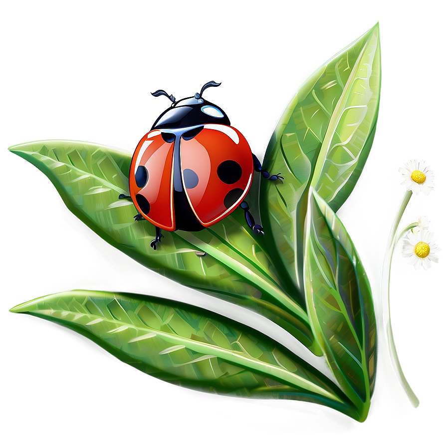 Ladybug On Flower Png Lcd86 PNG Image