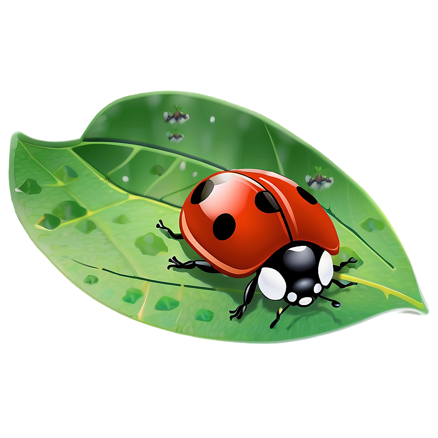 Ladybug On Leaf Png Agg35 PNG Image