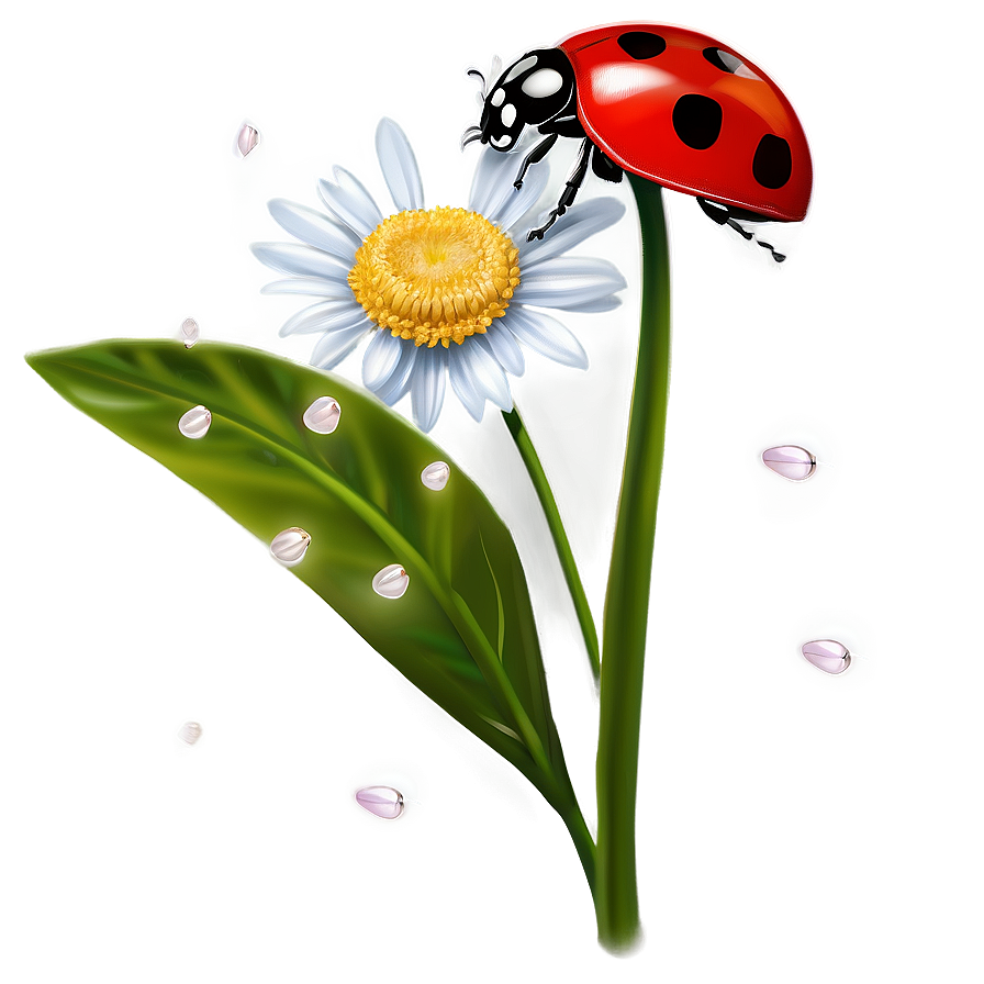 Ladybug On Petal Png 35 PNG Image