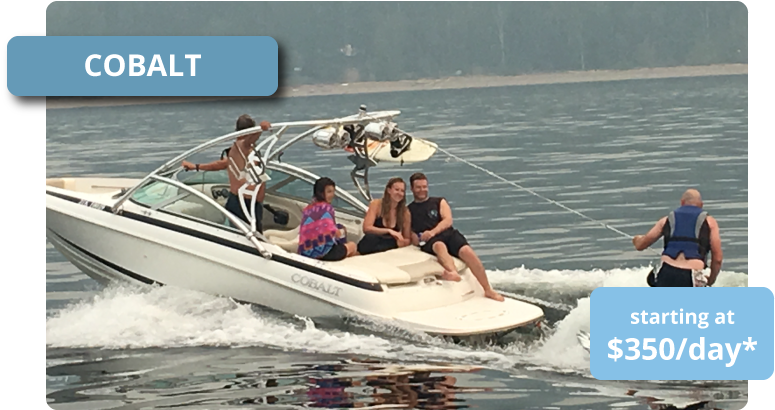 Lake Day Boat Rental Promo PNG Image