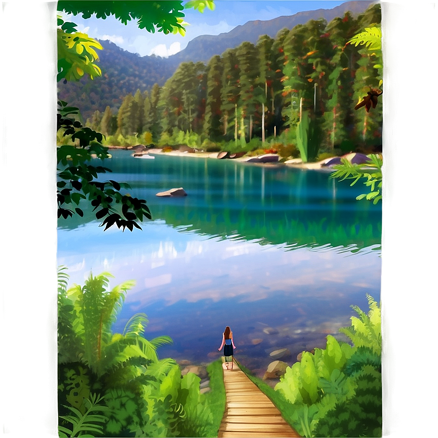 Lake Life Nature Walk Png Ibl9 PNG Image