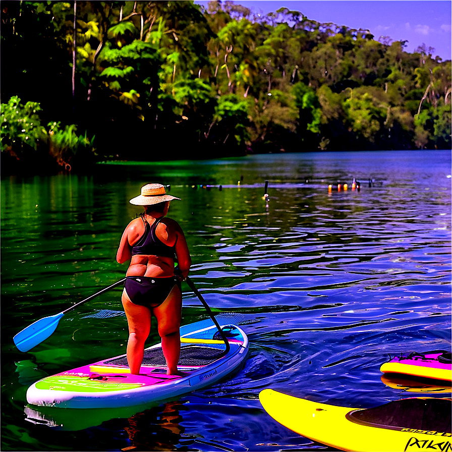 Lake Life Paddle Boarding Png Hcs51 PNG Image