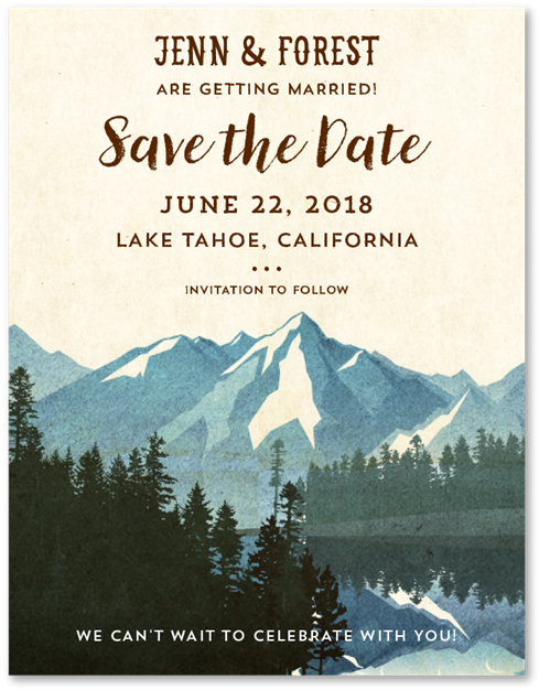 Lake Tahoe Wedding Savethe Date PNG Image