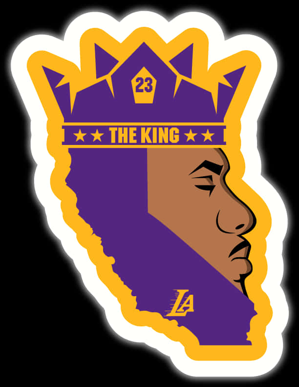 Lakers King Crown Logo PNG Image