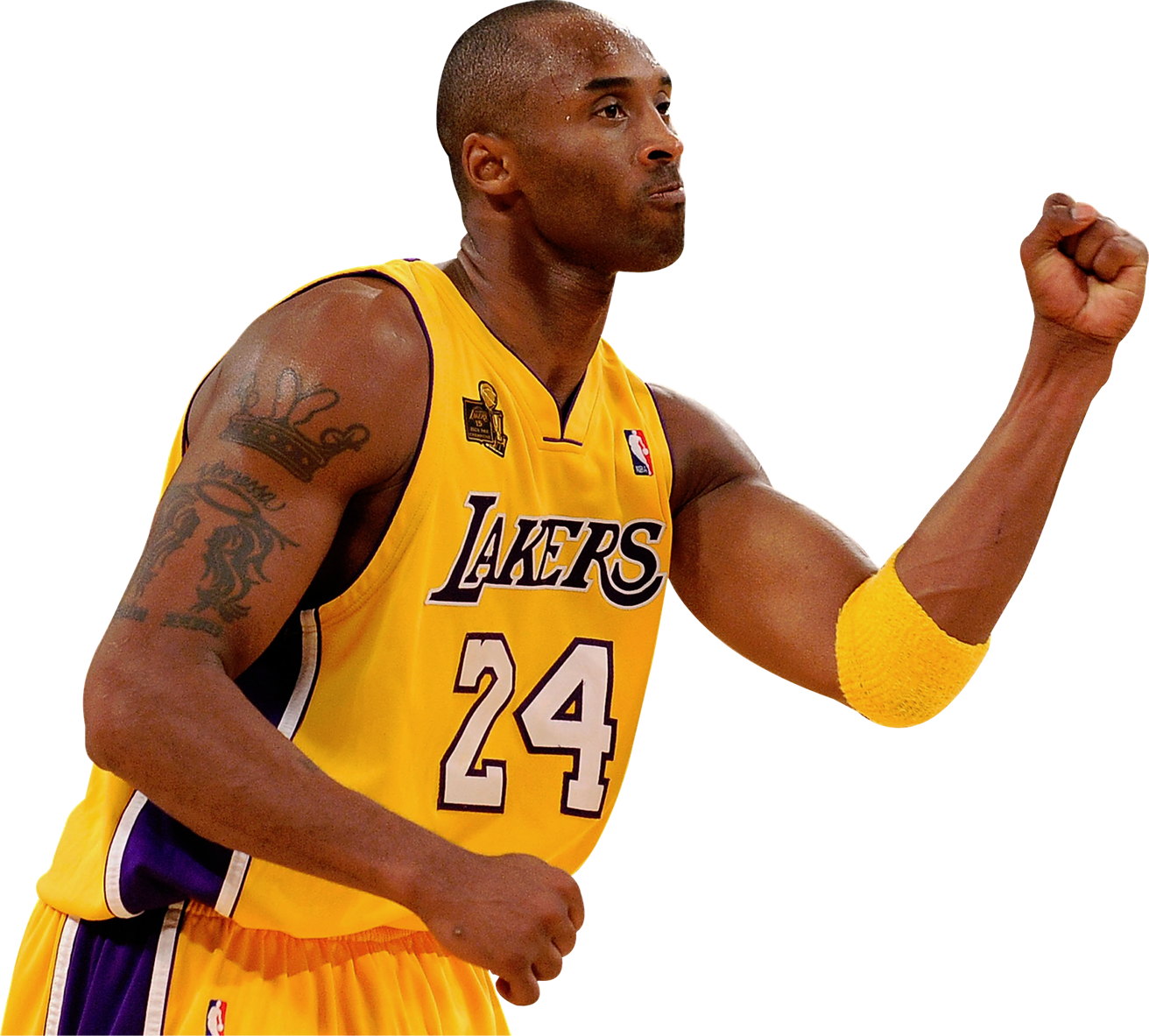 Lakers Player Celebration Pose PNG Image