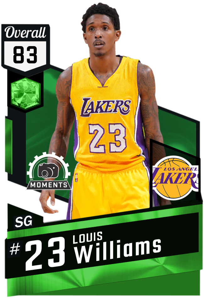 Lakers Player Louis Williams Card83 Overall PNG Image