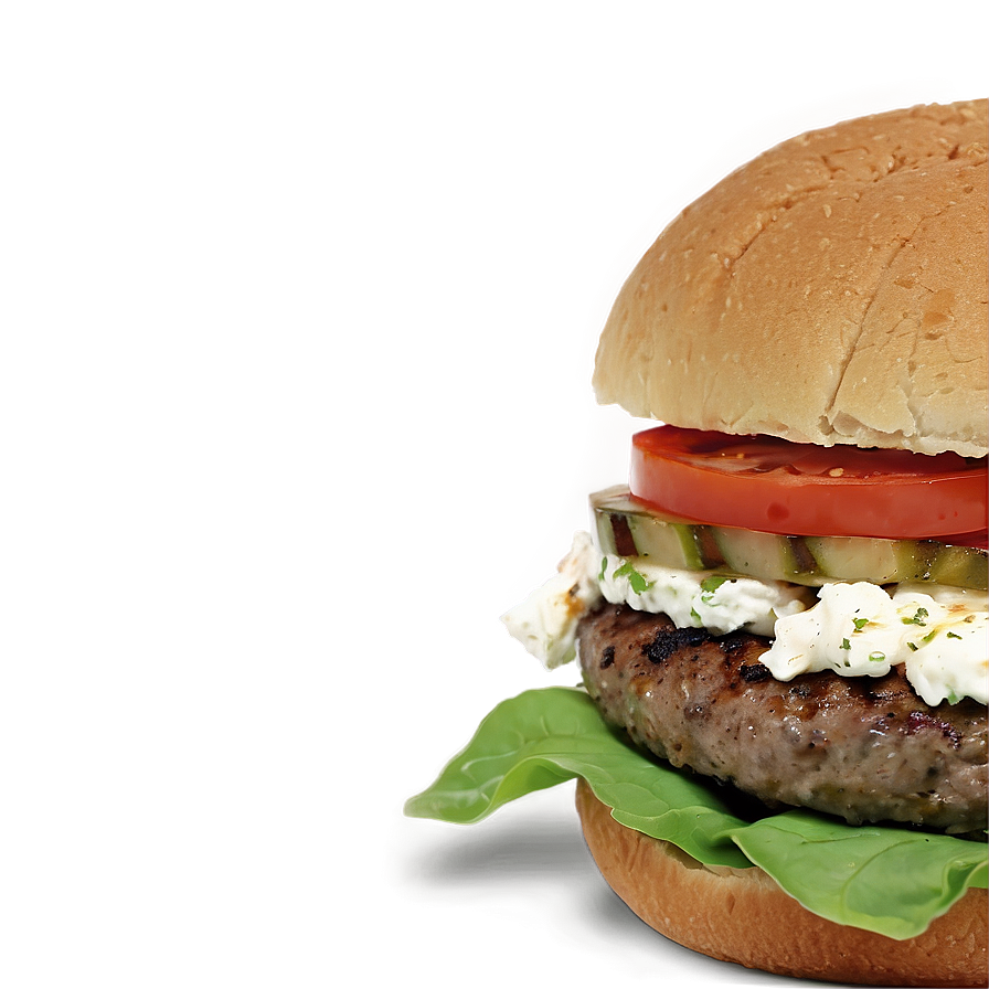 Lamb Burger With Feta Png Lgu18 PNG Image