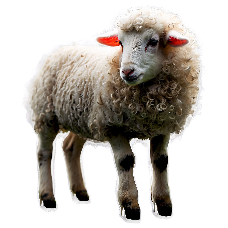 Lamb With Bow Png 06202024 PNG Image