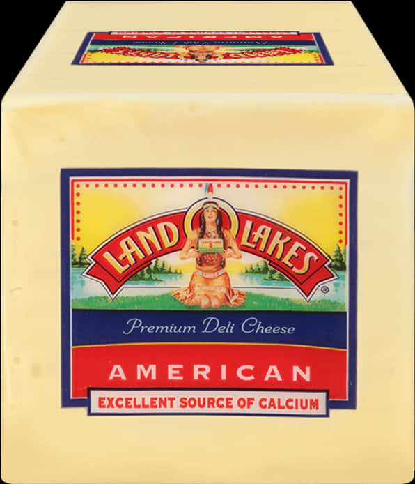 Land O Lakes American Cheese Block PNG Image