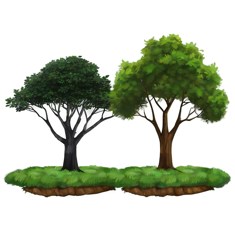 Landscape Tree Line Png Wri PNG Image