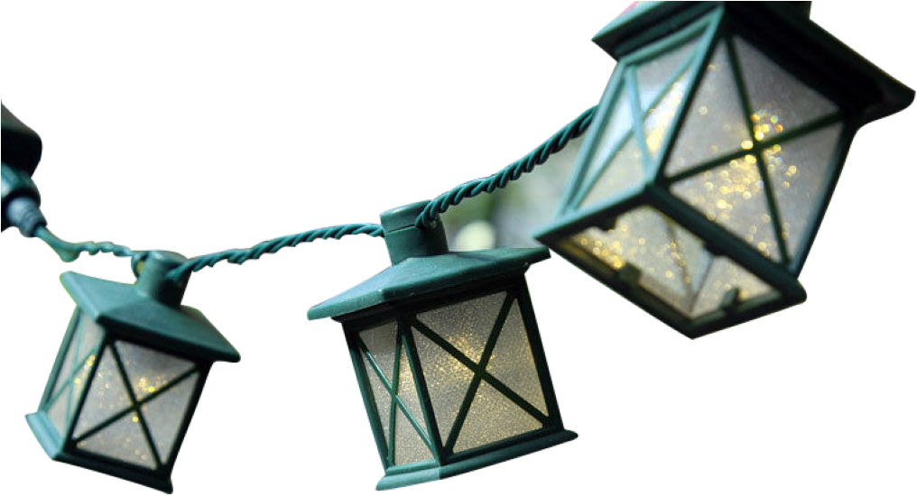 Lantern Style String Lights PNG Image