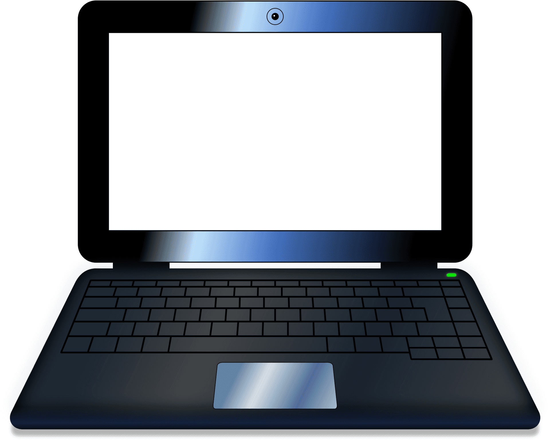 Laptop Clipart Blank Screen PNG Image