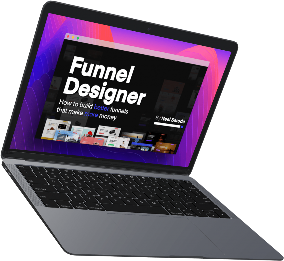 Laptop Mockup Funnel Designer PNG Image