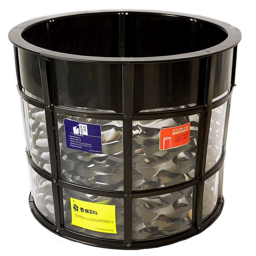 Large Capacity Trash Bin Configuration Png Qrr PNG Image