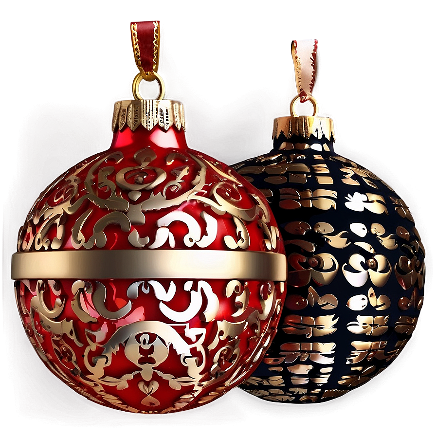 Large Red Ornament Png Dwb27 PNG Image