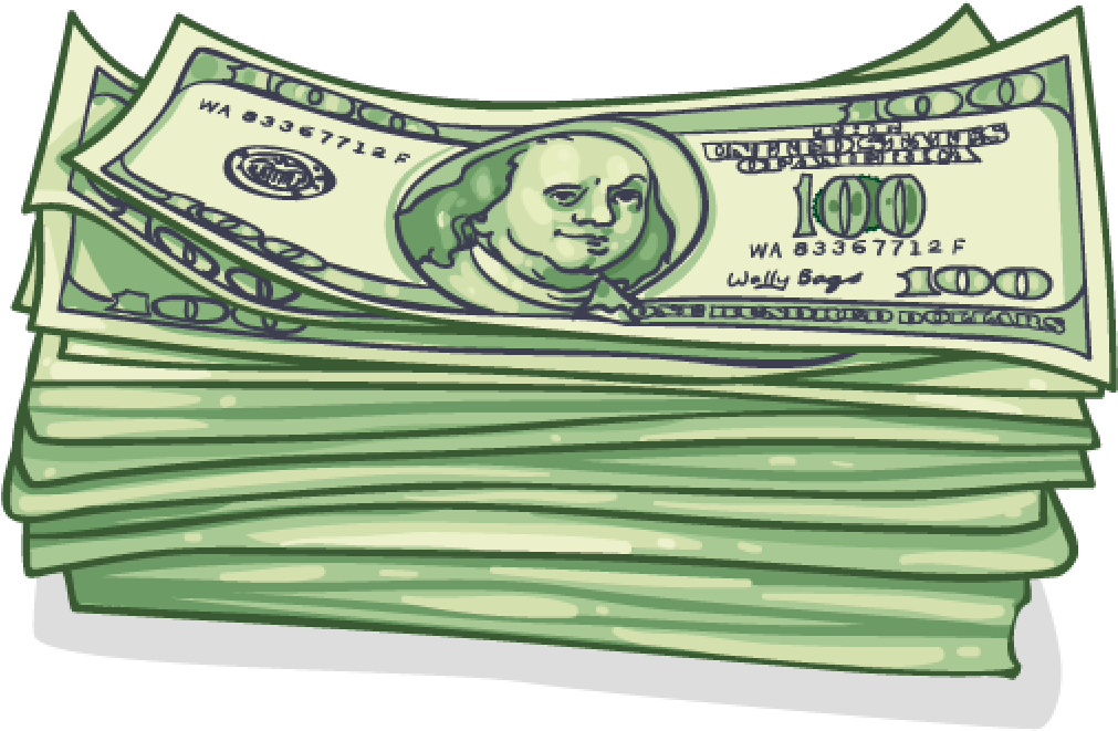 Large Stackof Hundred Dollar Bills PNG Image