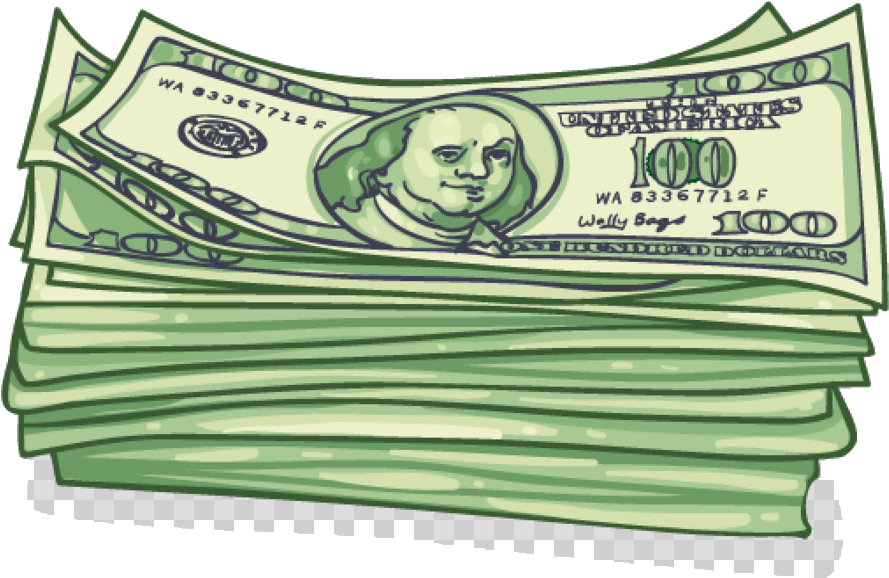 Large Stackof Hundred Dollar Bills PNG Image