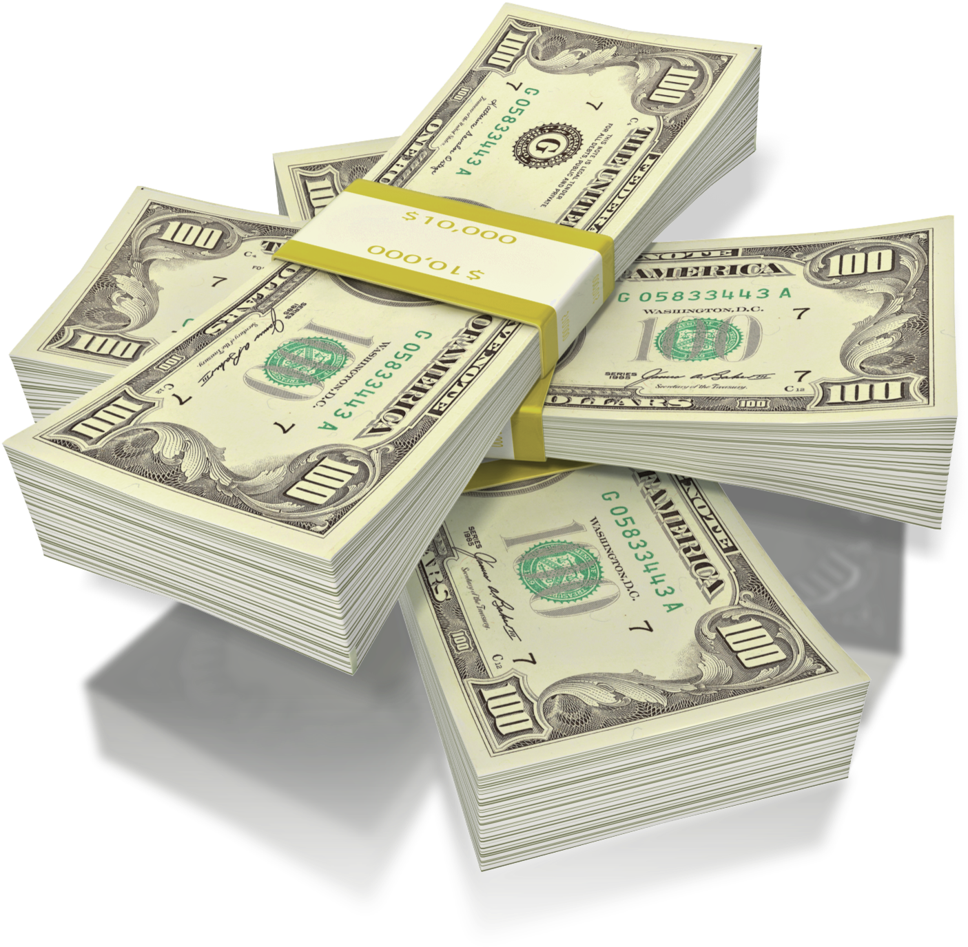 Large Stackof U S Dollars PNG Image