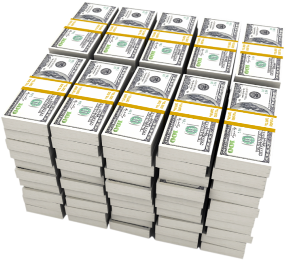 Large Stackof U S Dollars PNG Image