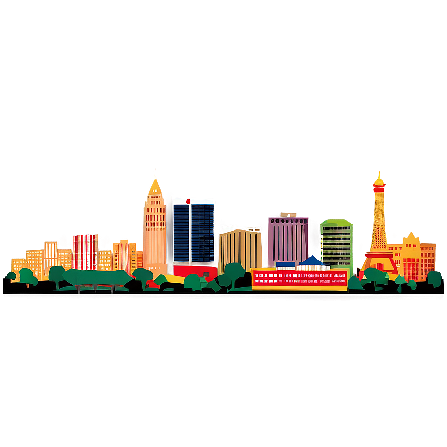 Las Vegas Skyline Clipart Png 06252024 PNG Image