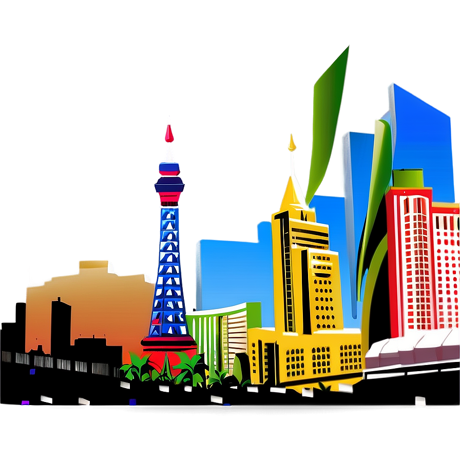 Las Vegas Skyline Illustration Png 70 PNG Image