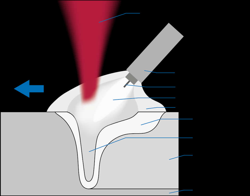 Laser Cutting Process Illustration PNG Image