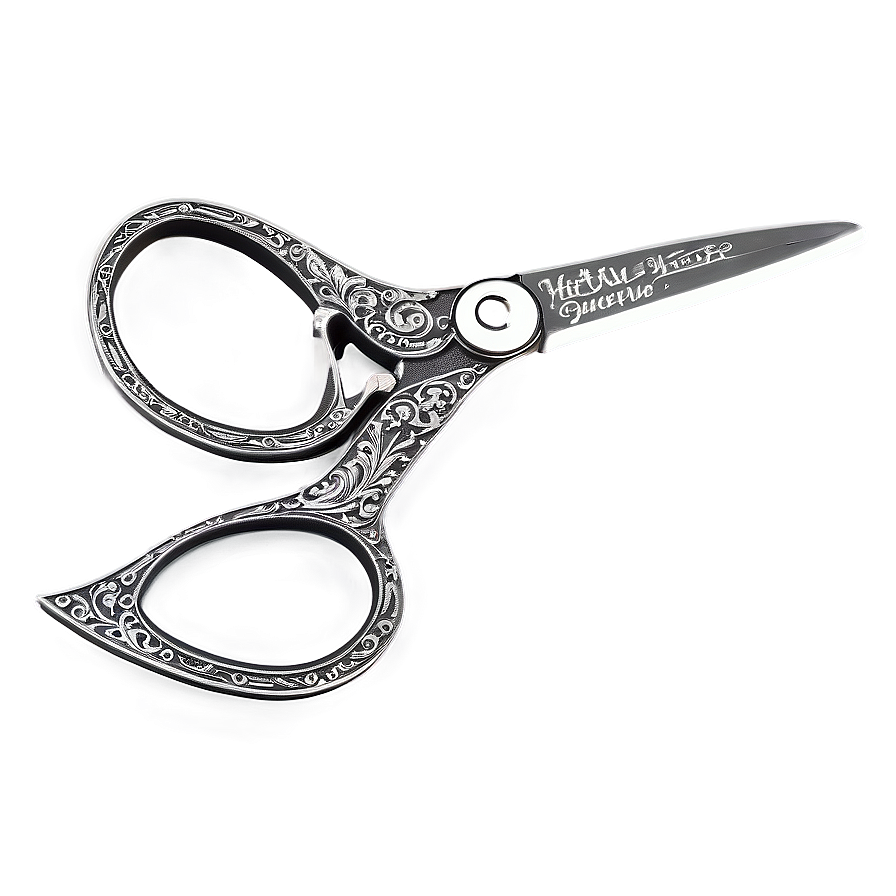 Laser Engraved Hair Scissors Png Vrr PNG Image