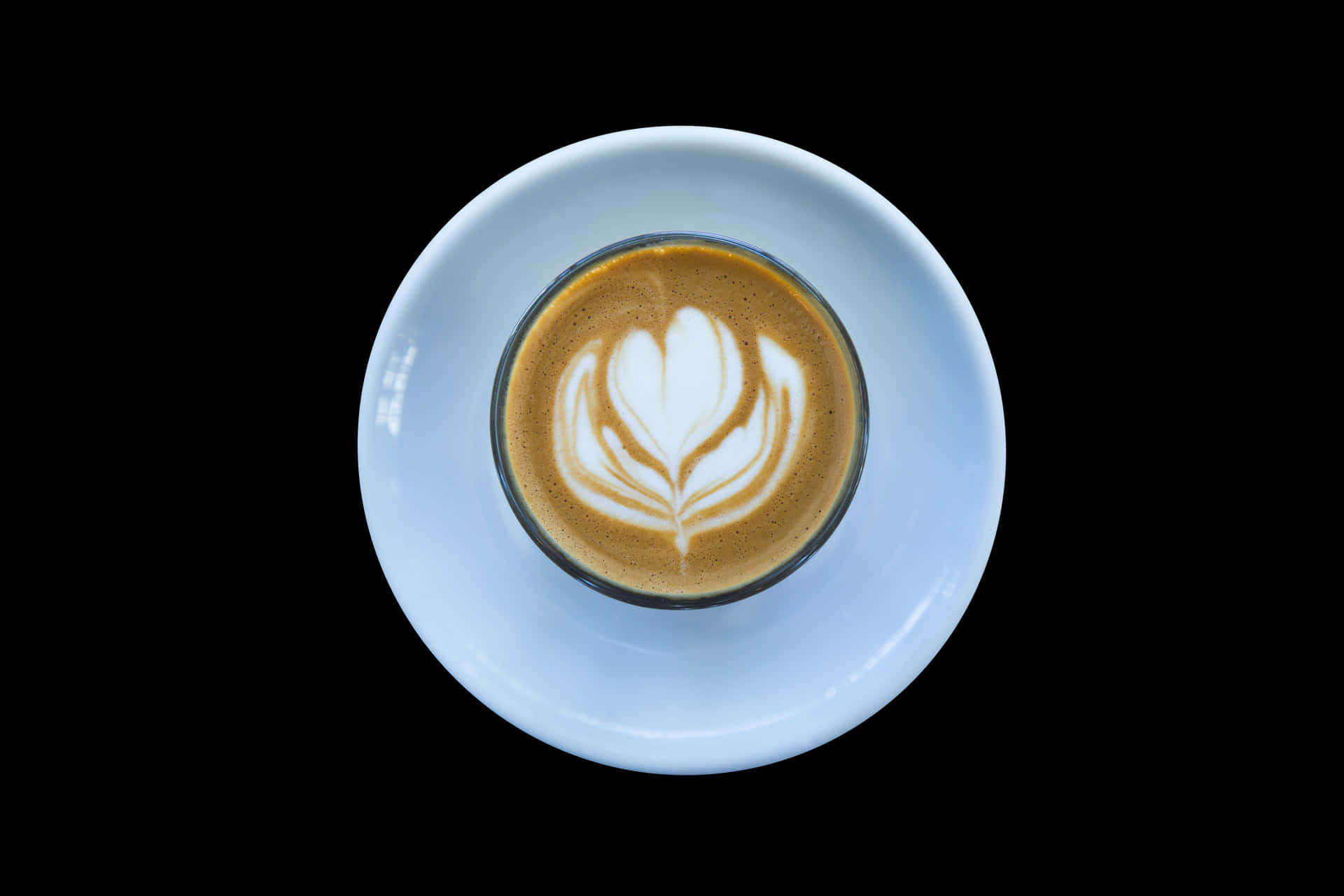 Latte Art Heart Design PNG Image