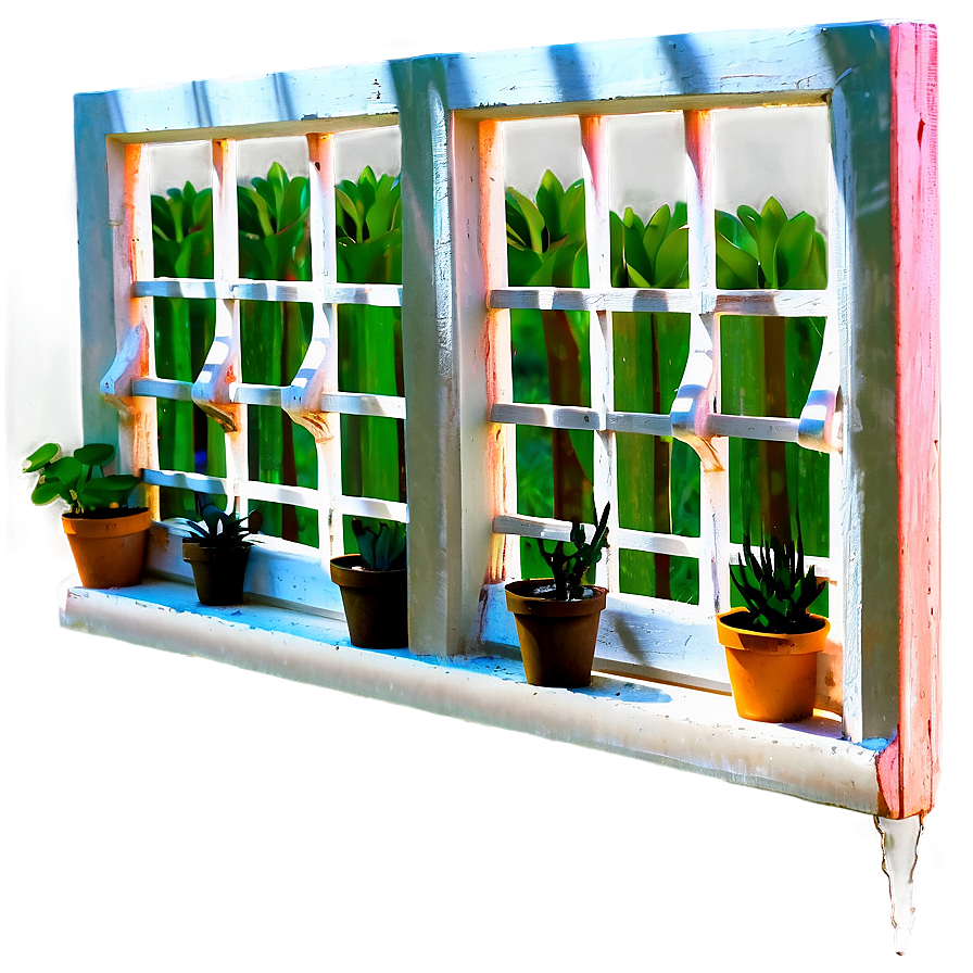 Lattice Window In Garden Png Mfe PNG Image