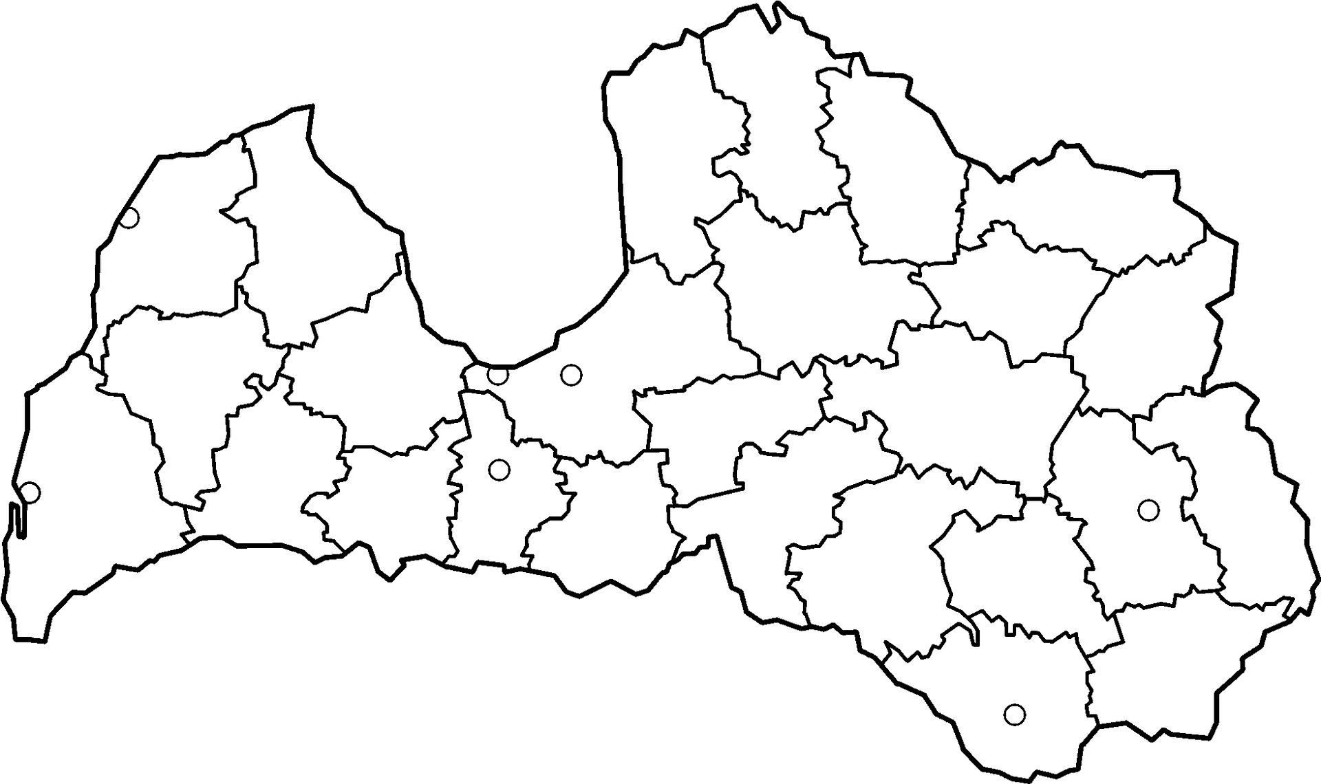 Latvia Administrative Divisions Outline PNG Image