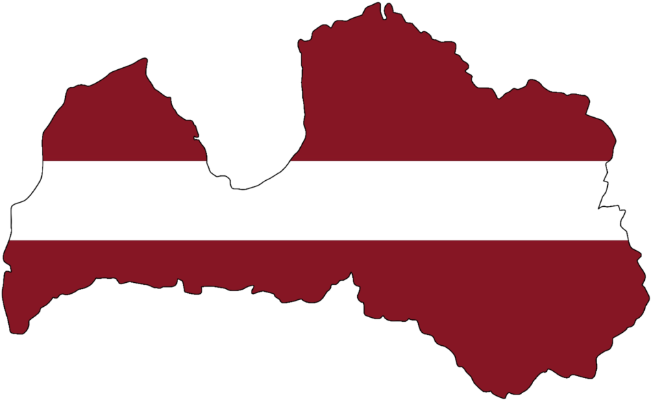 Latvia Map Flag Overlay PNG Image