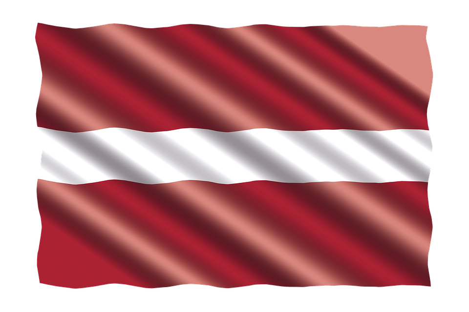 Latvian National Flag Waving PNG Image