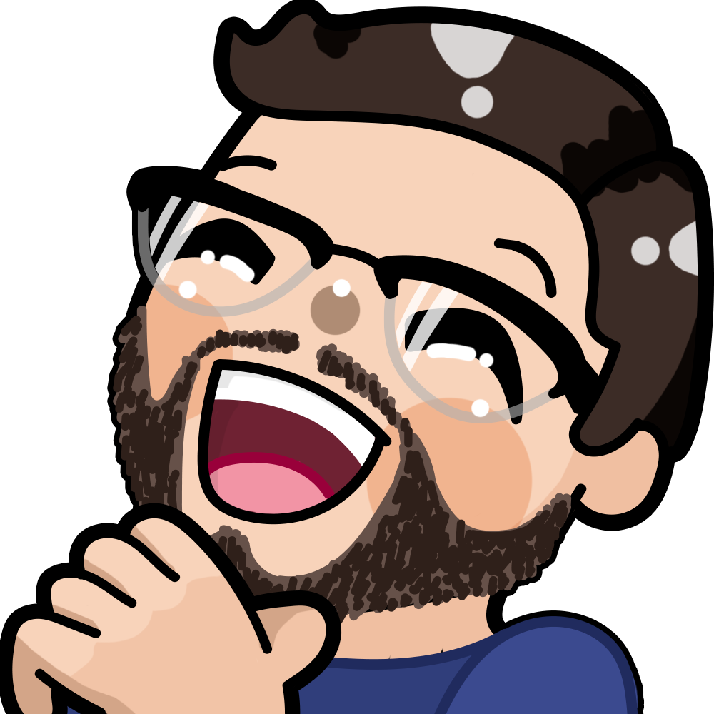 Laughing Bearded Man Cartoon Emote.png PNG Image