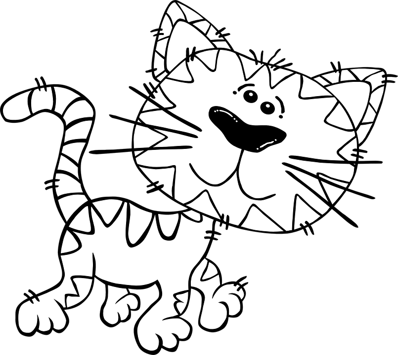 Laughing Cartoon Cat PNG Image