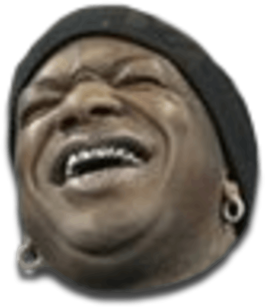 Laughing Man Meme Face PNG Image