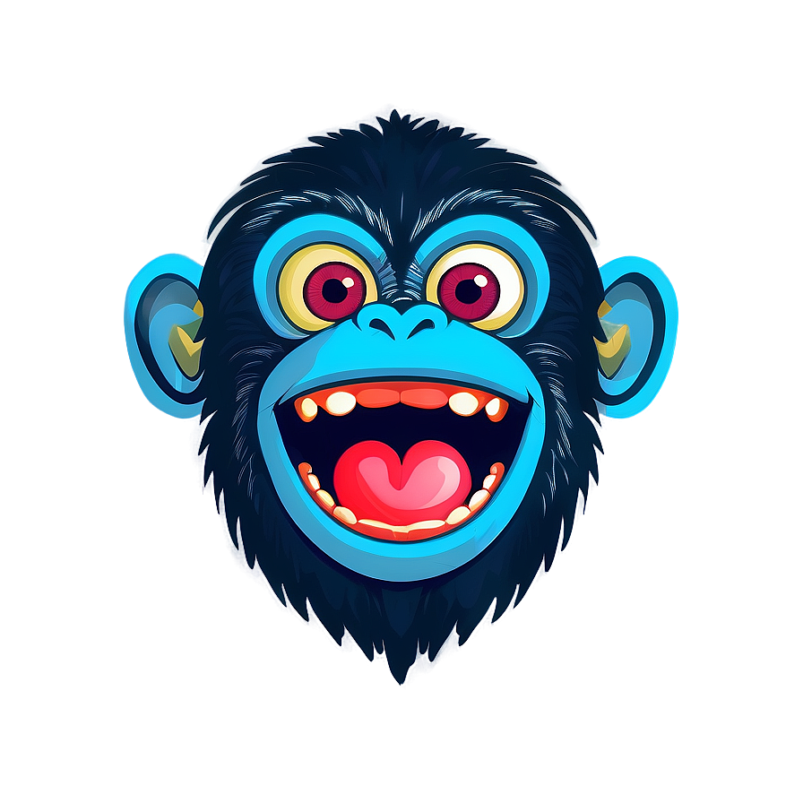 Laughing Monkey Design Png 05062024 PNG Image