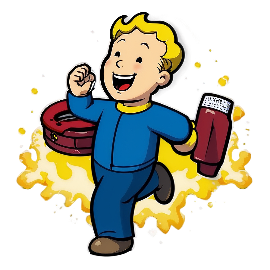 Laughing Vault Boy Clipart Png Rmu47 PNG Image