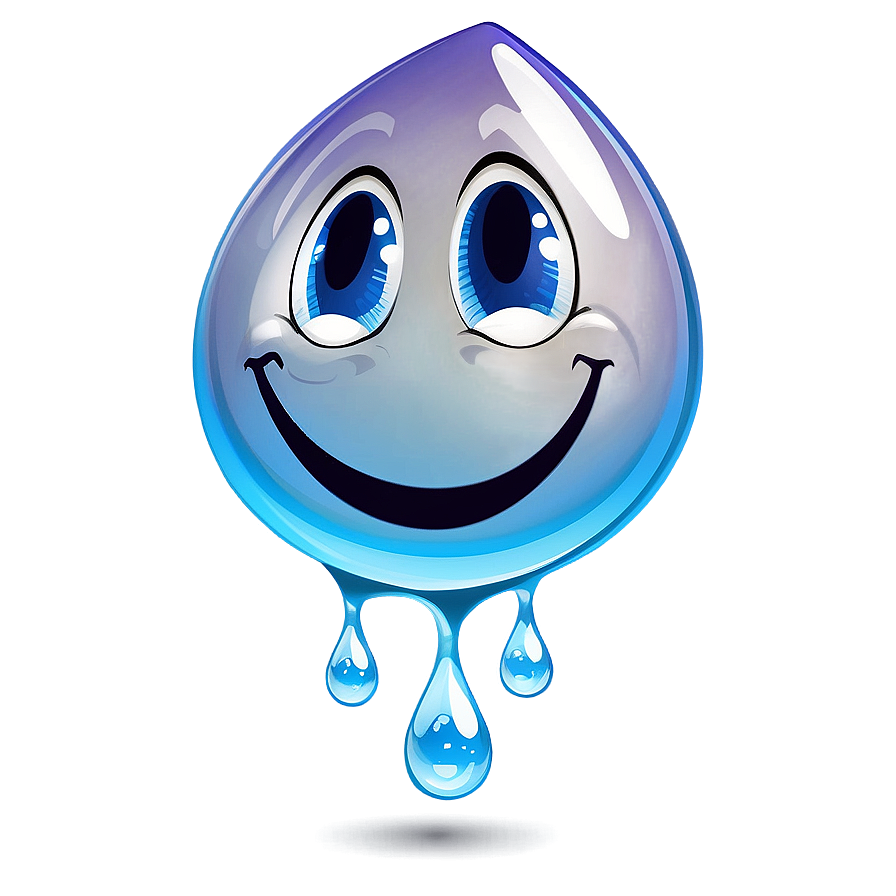 Laughing Water Drop Cartoon Png 06272024 PNG Image