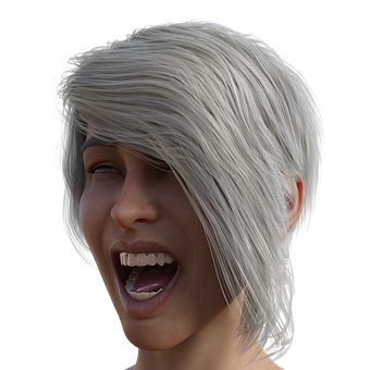 Laughing Woman3 D Render PNG Image