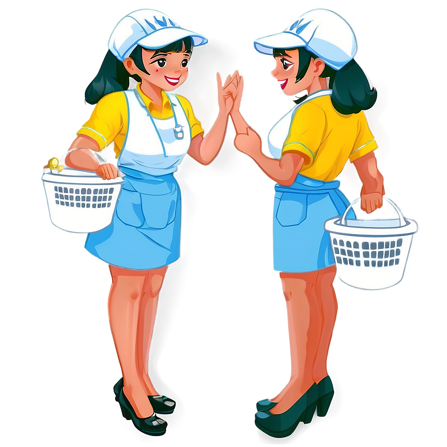 Laundry Service Maid Png Bbg PNG Image