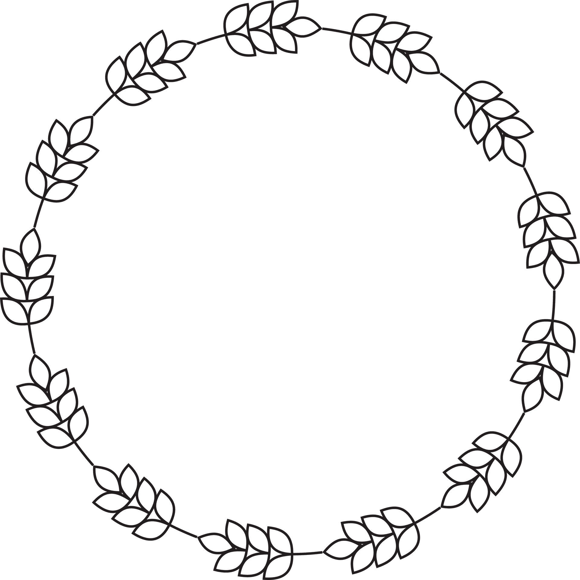 Laurel Wreath Graphic Design PNG Image