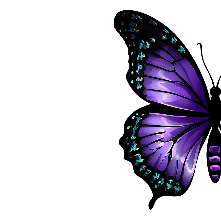 Lavender Butterfly Illustration Png Skb3 PNG Image