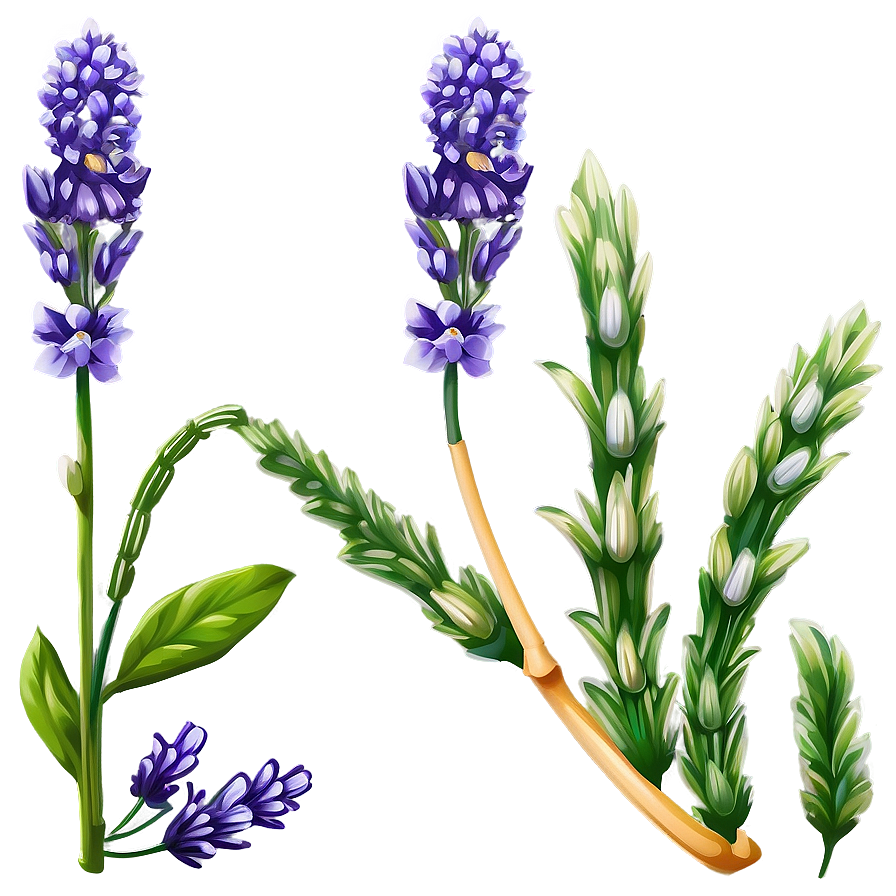 Lavender Flower Art Png 05252024 PNG Image