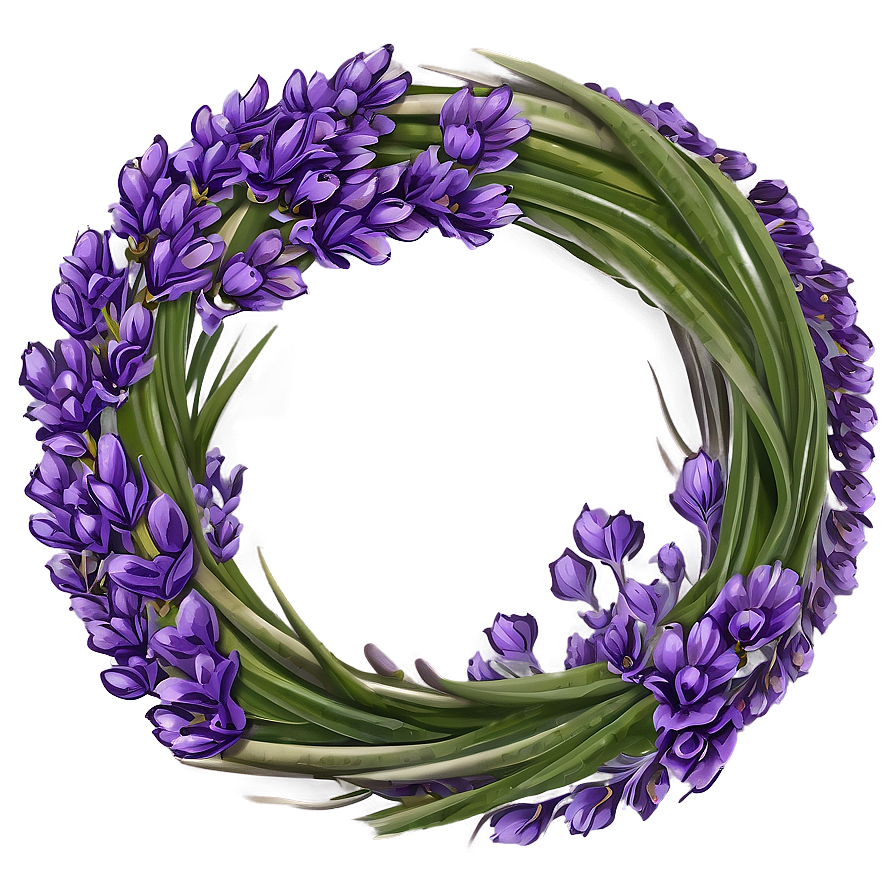 Lavender Flower Wreath Png Cwc83 PNG Image