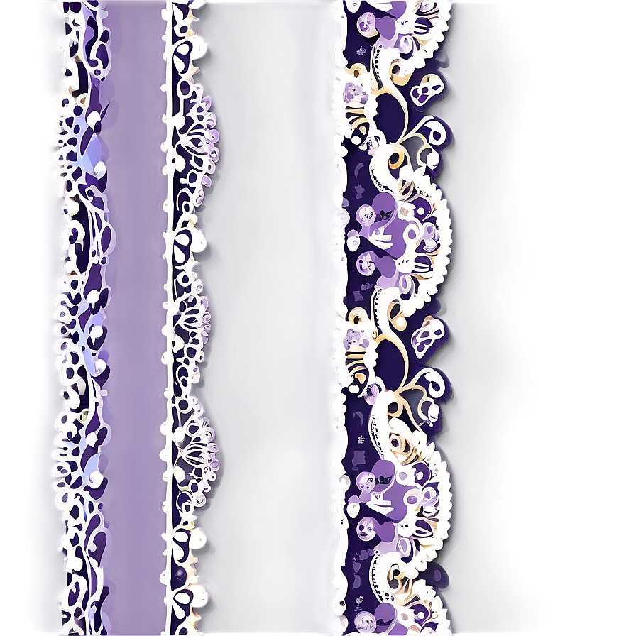 Lavender Lace Border Clipart Png Urp49 PNG Image